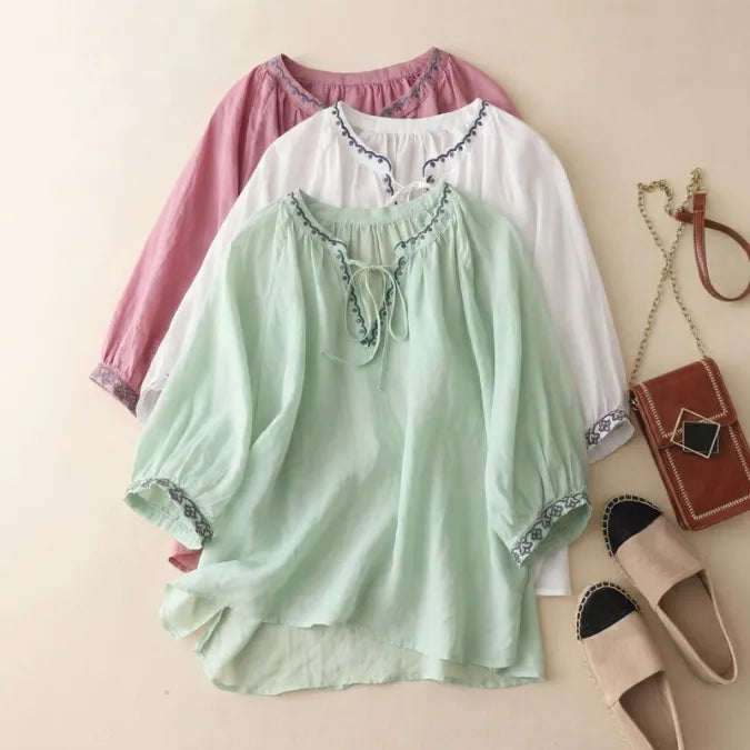 Amanda Linen Blouse