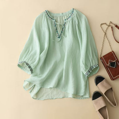 Amanda Linen Blouse