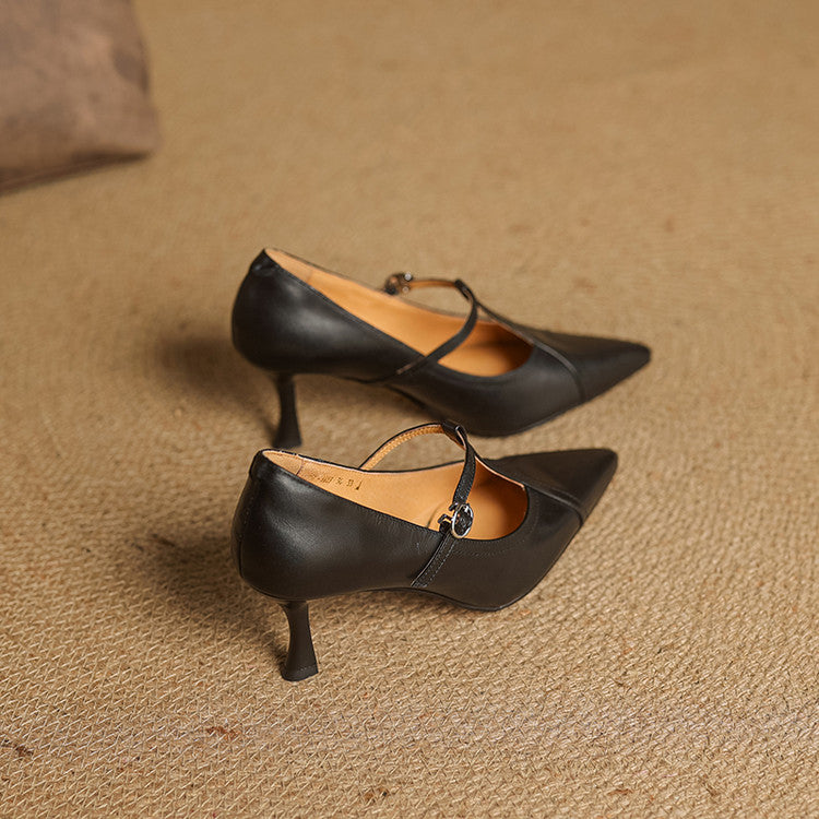Amara Genuine Leather Heels
