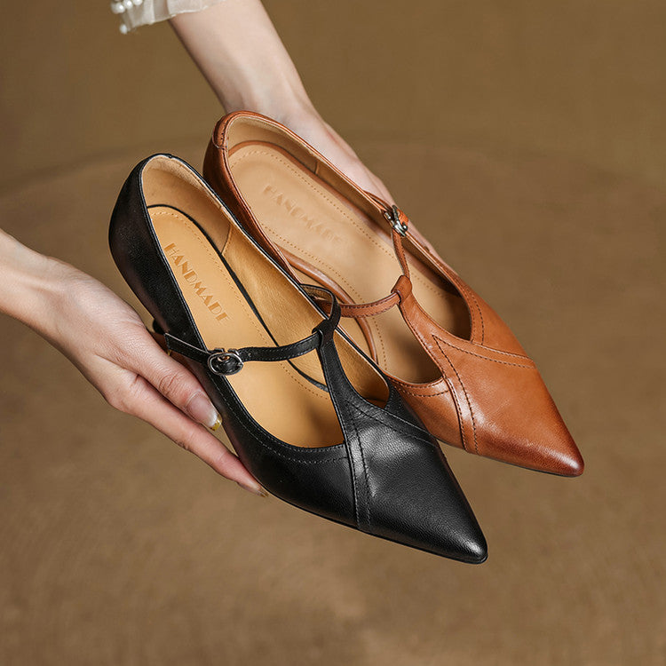 Amara Genuine Leather Heels