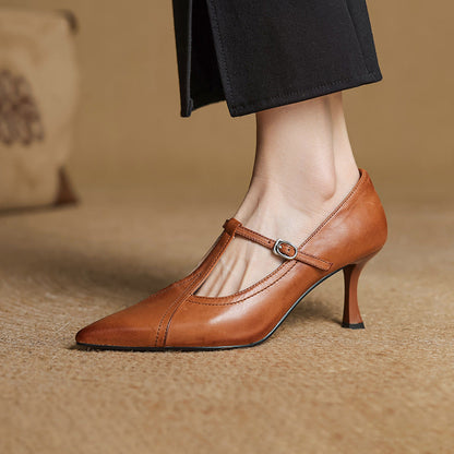 Amara Genuine Leather Heels