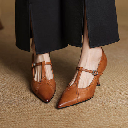 Amara Genuine Leather Heels