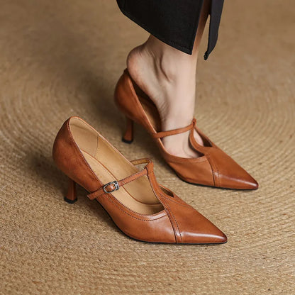 Amara Genuine Leather Heels