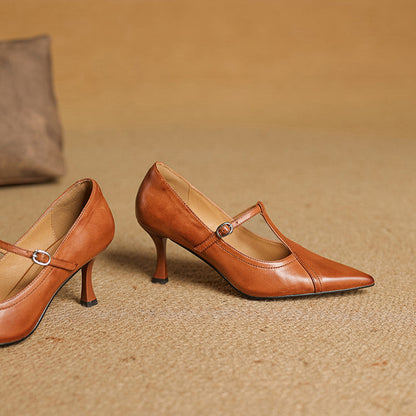 Amara Genuine Leather Heels