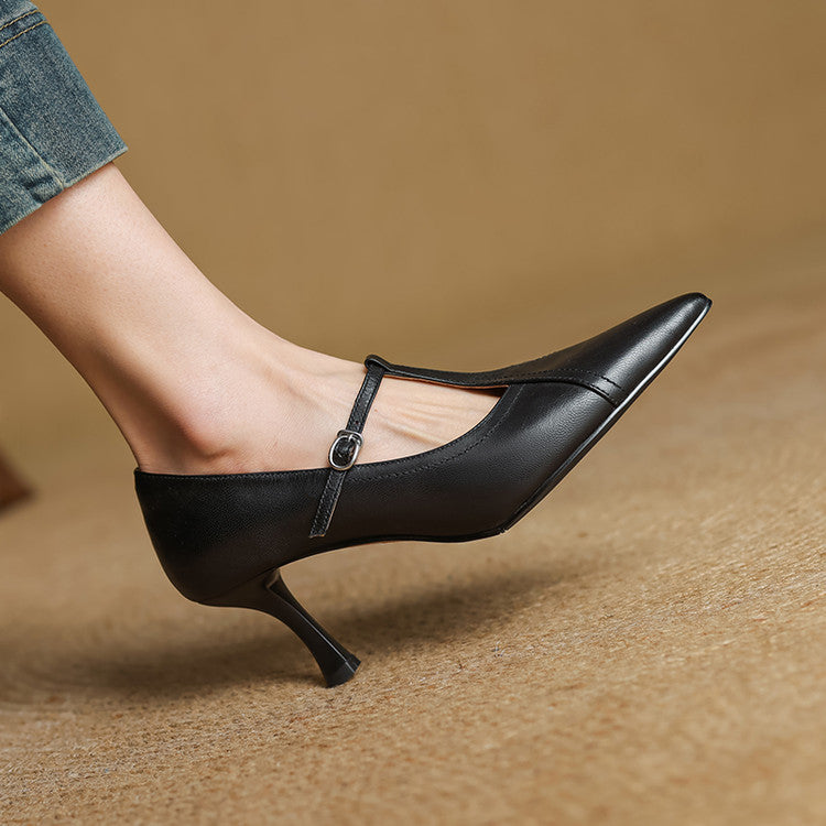 Amara Genuine Leather Heels