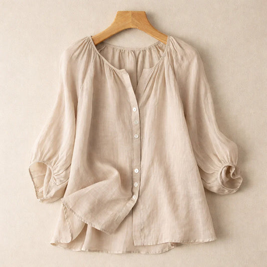 Elara Linen Blouse