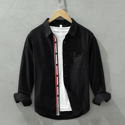 Henley Linen Hooded Shirt