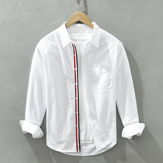 Henley Linen Hooded Shirt