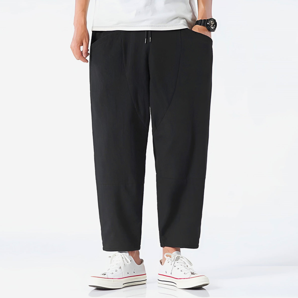 Metro Ease Cropped Cotton Pants
