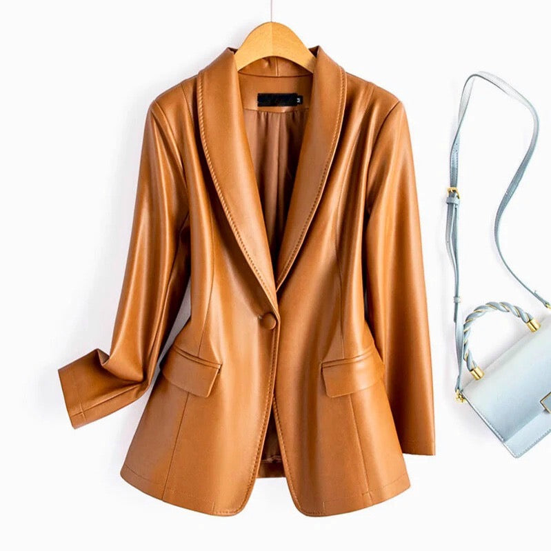 Monaco Leather Blazer