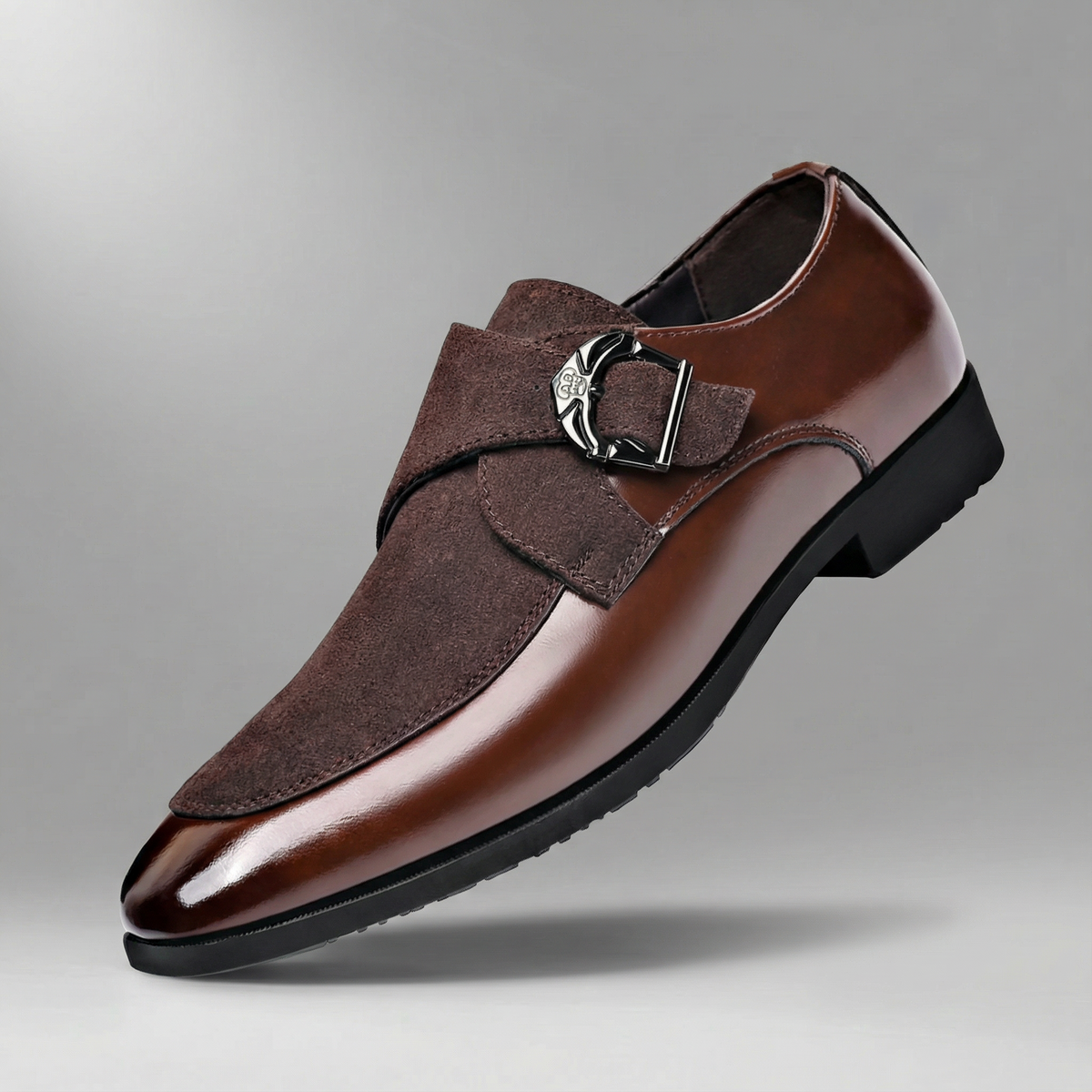 Robert Leather Monk Strap Shoes