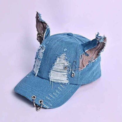 Rogue Street Cat Denim Cap