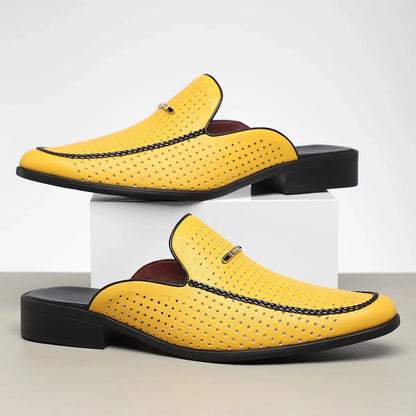 Stefano Genuine Leather Mules