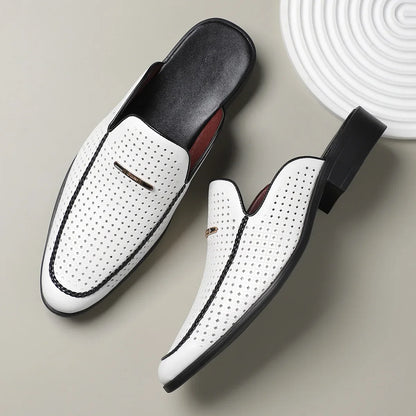 Stefano Genuine Leather Mules